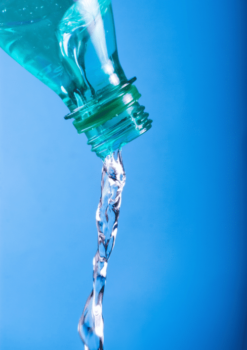 bottle draining water