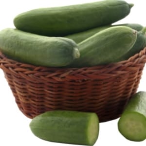 Cucumber in basket