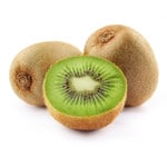 Kiwis a half and tow full, white background