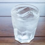 cold water glass with ice