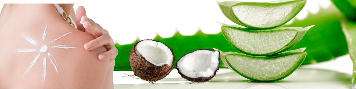 aloe vera and coconut for sunscreen
